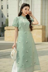 Những kiểu Áo Dài tay lỡ đẹp đang được ưa chuộng
