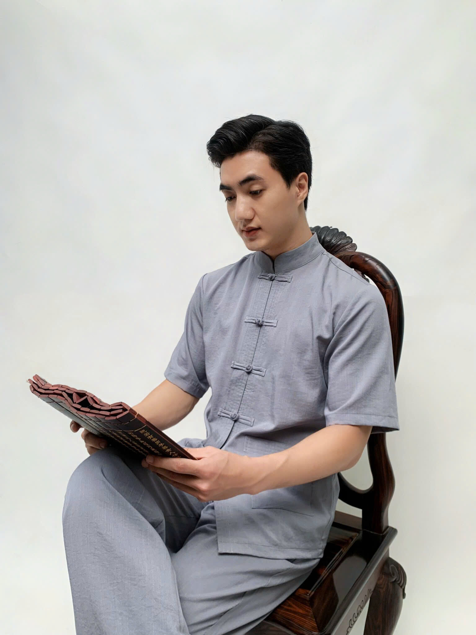 Bộ đi chùa Nam tay ngắn thoải mái thanh lịch 2 bo-lam-di-chua-cho-na