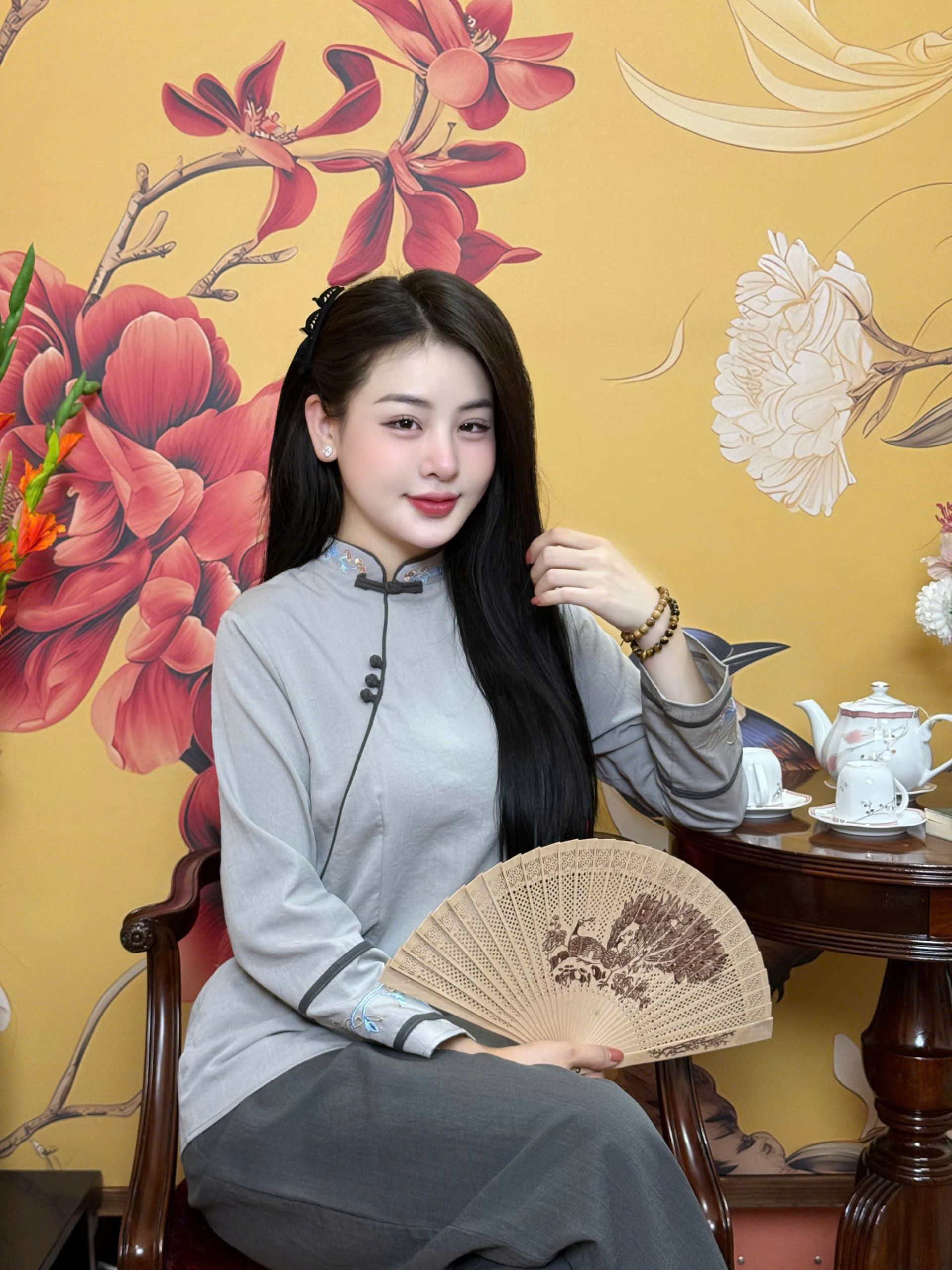 Bộ Quần Áo Đi Chùa Truyền Thống Dài Tay Cho Nữ 8 bo-do-di-chua-dep-mau-xanh-lam-scaled