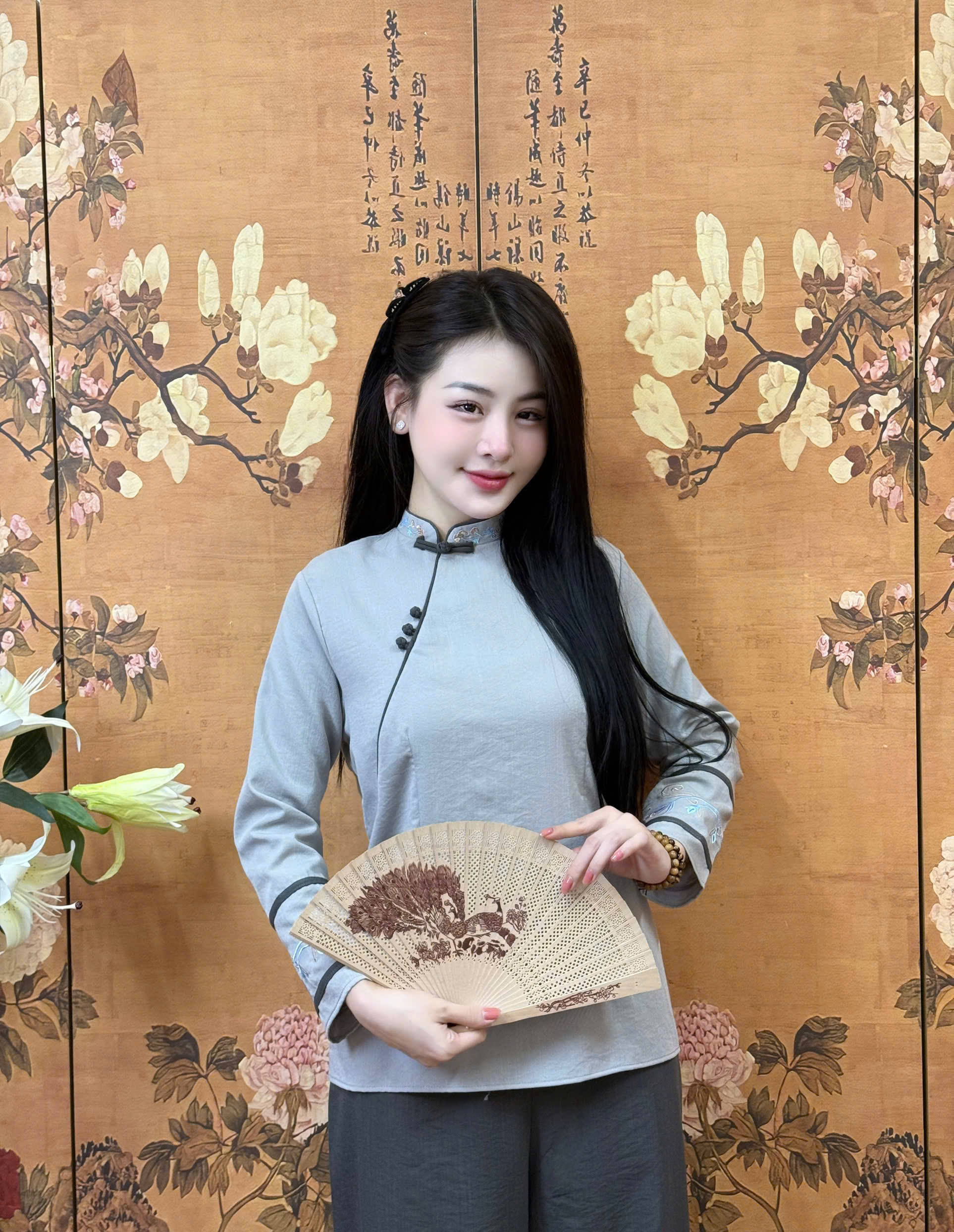 Bộ Quần Áo Đi Chùa Truyền Thống Dài Tay Cho Nữ 2 bo-lam-di-chua-dep-dai-tay-cho-nu